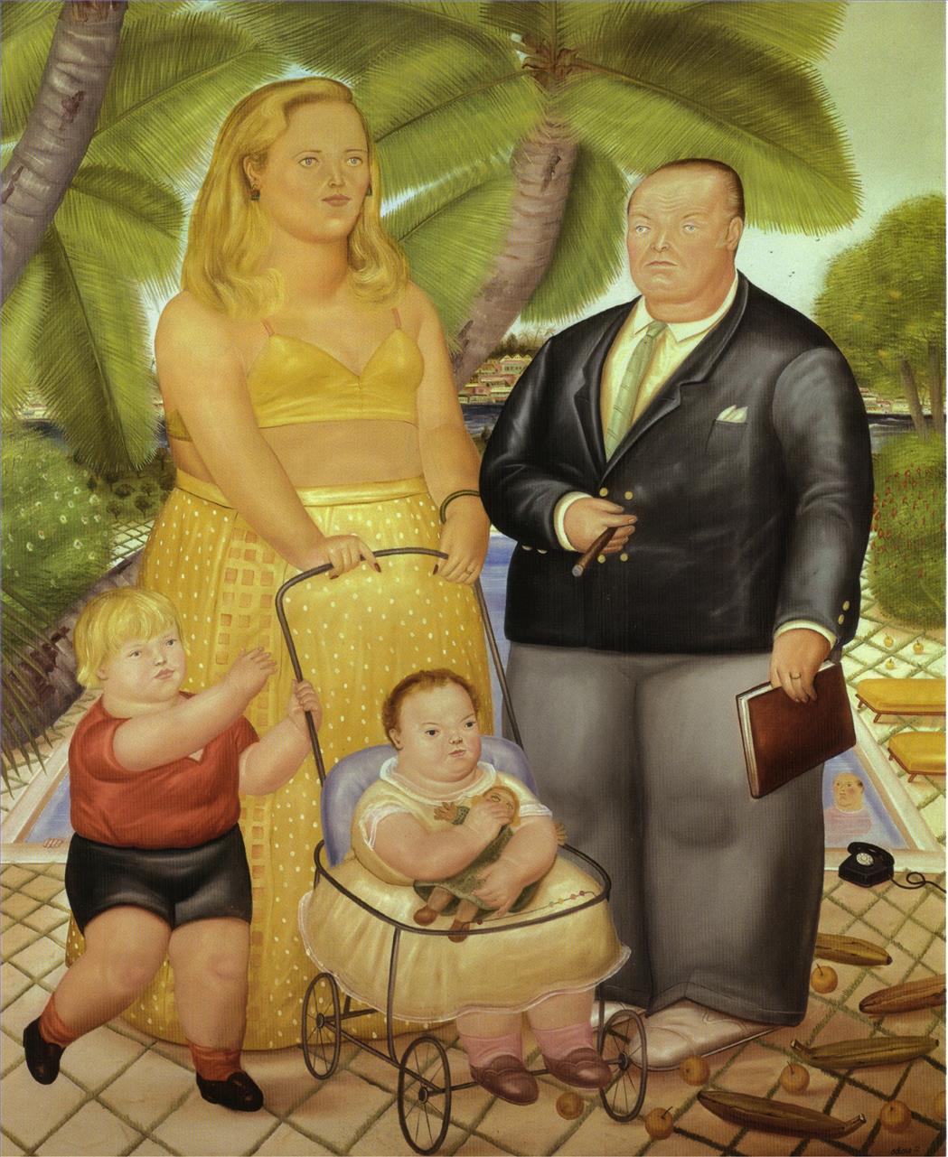 Frank Lloyd et sa famille à Paradise Island Fernando Botero Peintures à l'huile